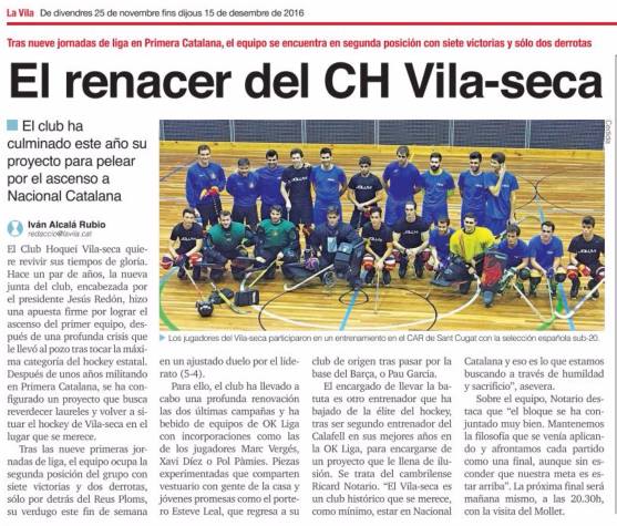 Article a La Vila – 25-Nov-2016